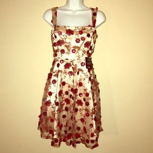 Rose gold dress w/ embellishments
